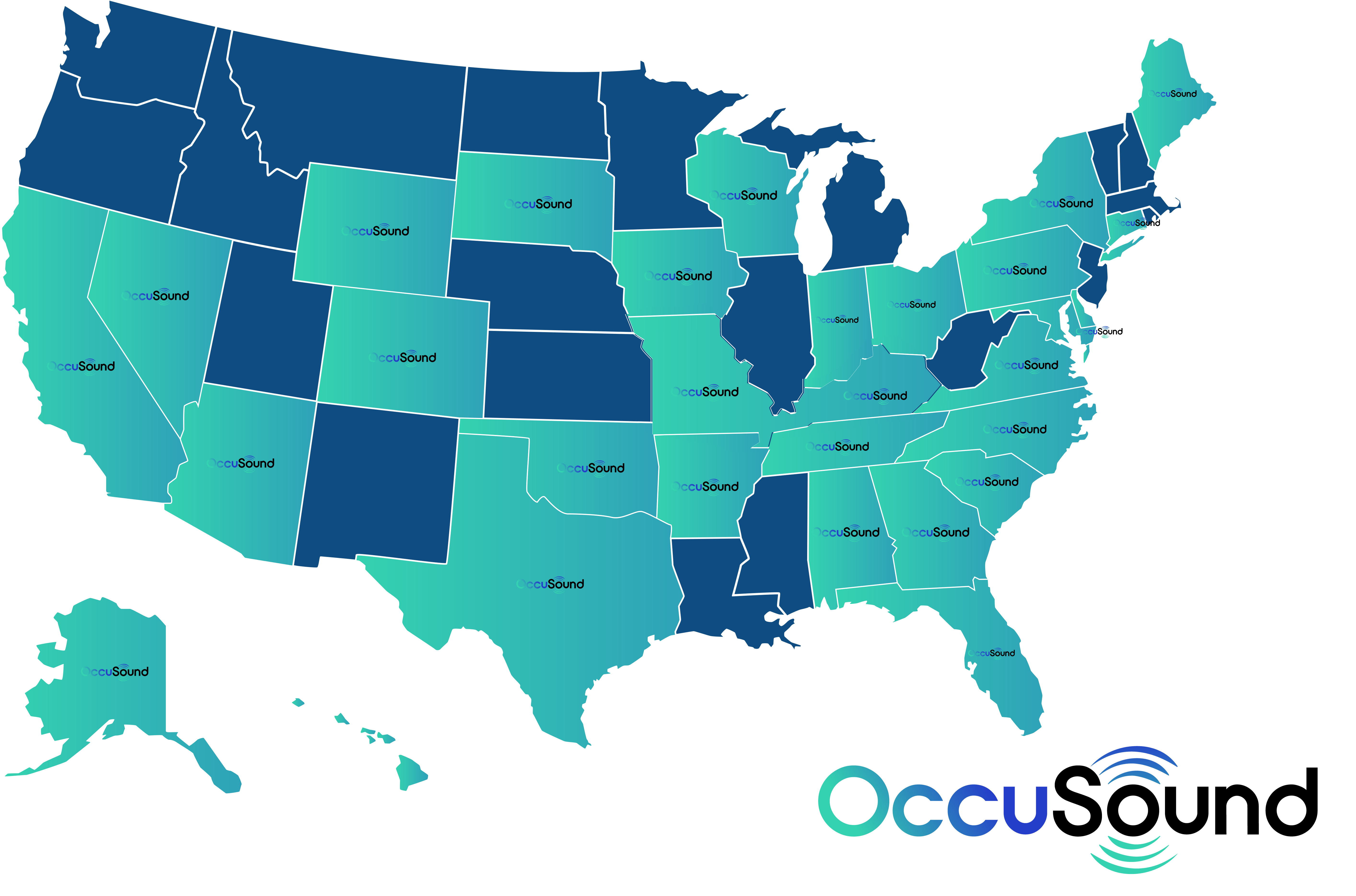 Map of Occusound Licensures